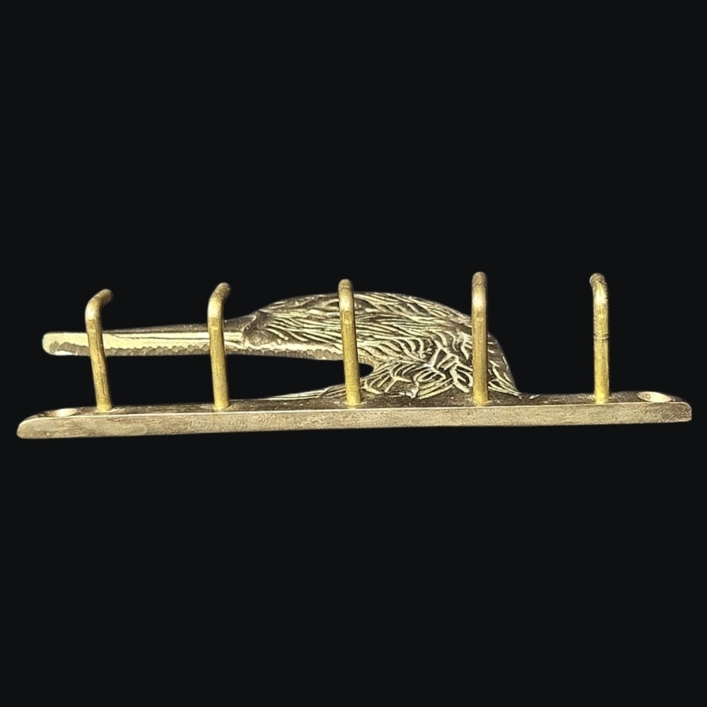 Vintage-Style Solid Brass Duck Head Wall-Mounted Key Holder - Picture 3 of 4